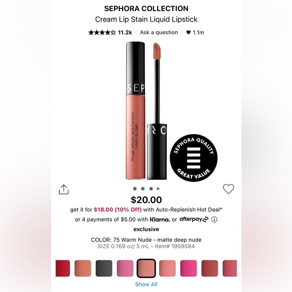 Makeup 2 Sephora Cream Liquid Lip Stain Lipstick In Warm Nude And